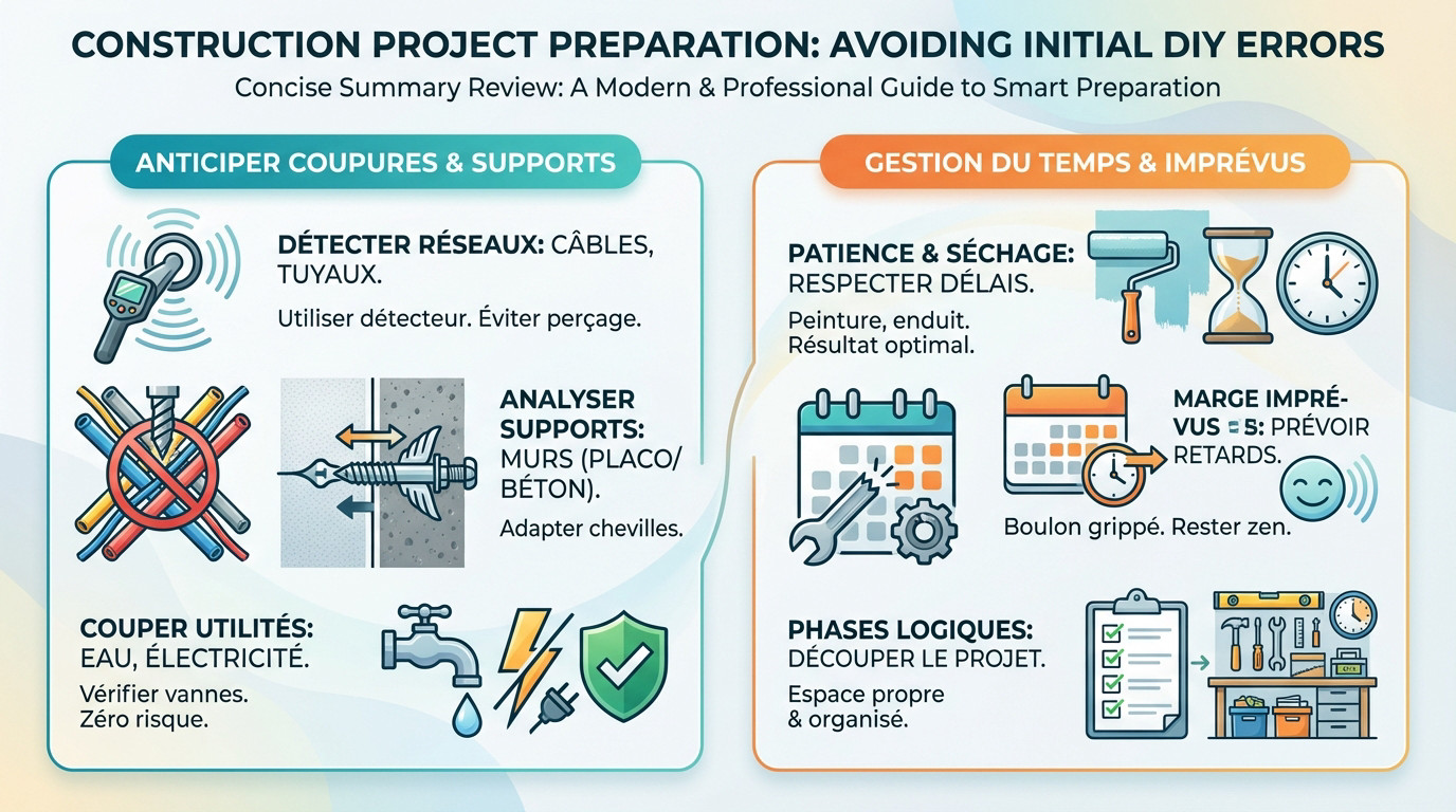 Planification et préparation d'un chantier de rénovation domestique sécurisé