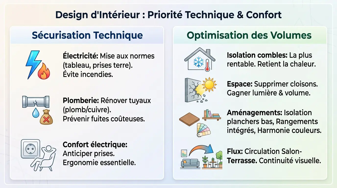 Rénovation des réseaux électriques et plomberie pour le confort intérieur