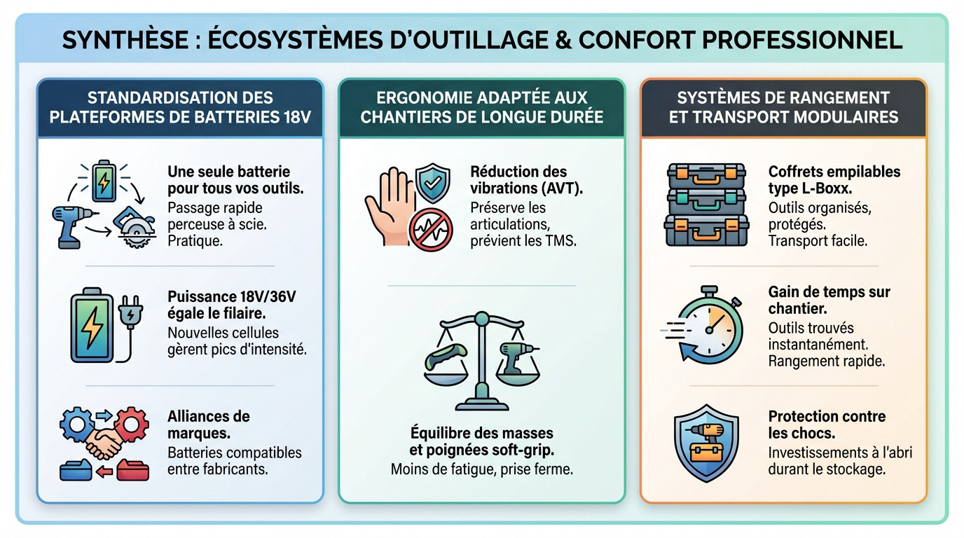 Synthèse des écosystèmes d'outillage professionnel et confort de travail