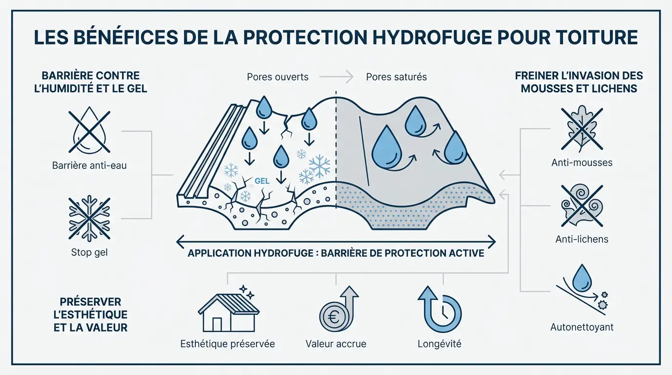 Protection hydrofuge toiture
