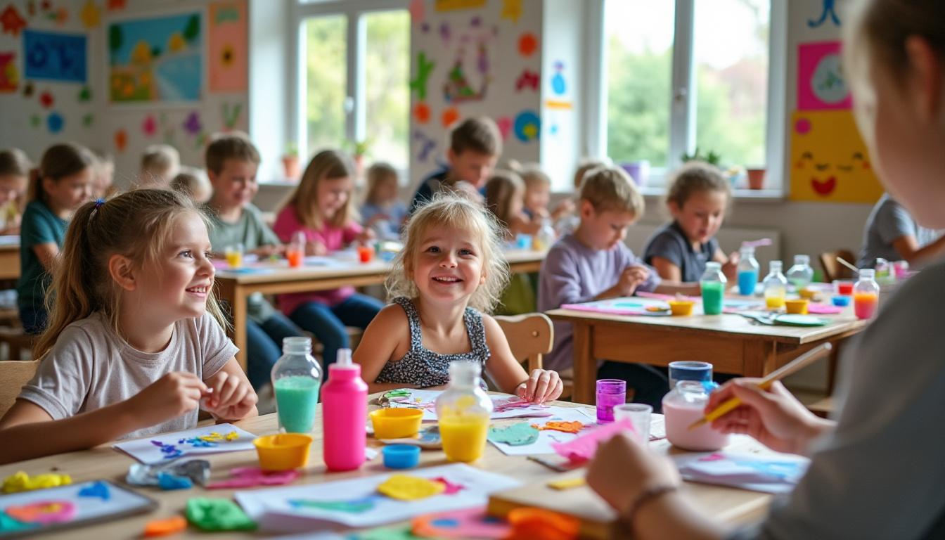 découvrez l’atelier de bricolage à vernoil-le-fourrier, un espace magique où les enfants laissent libre cours à leur créativité et s’amusent en apprenant.