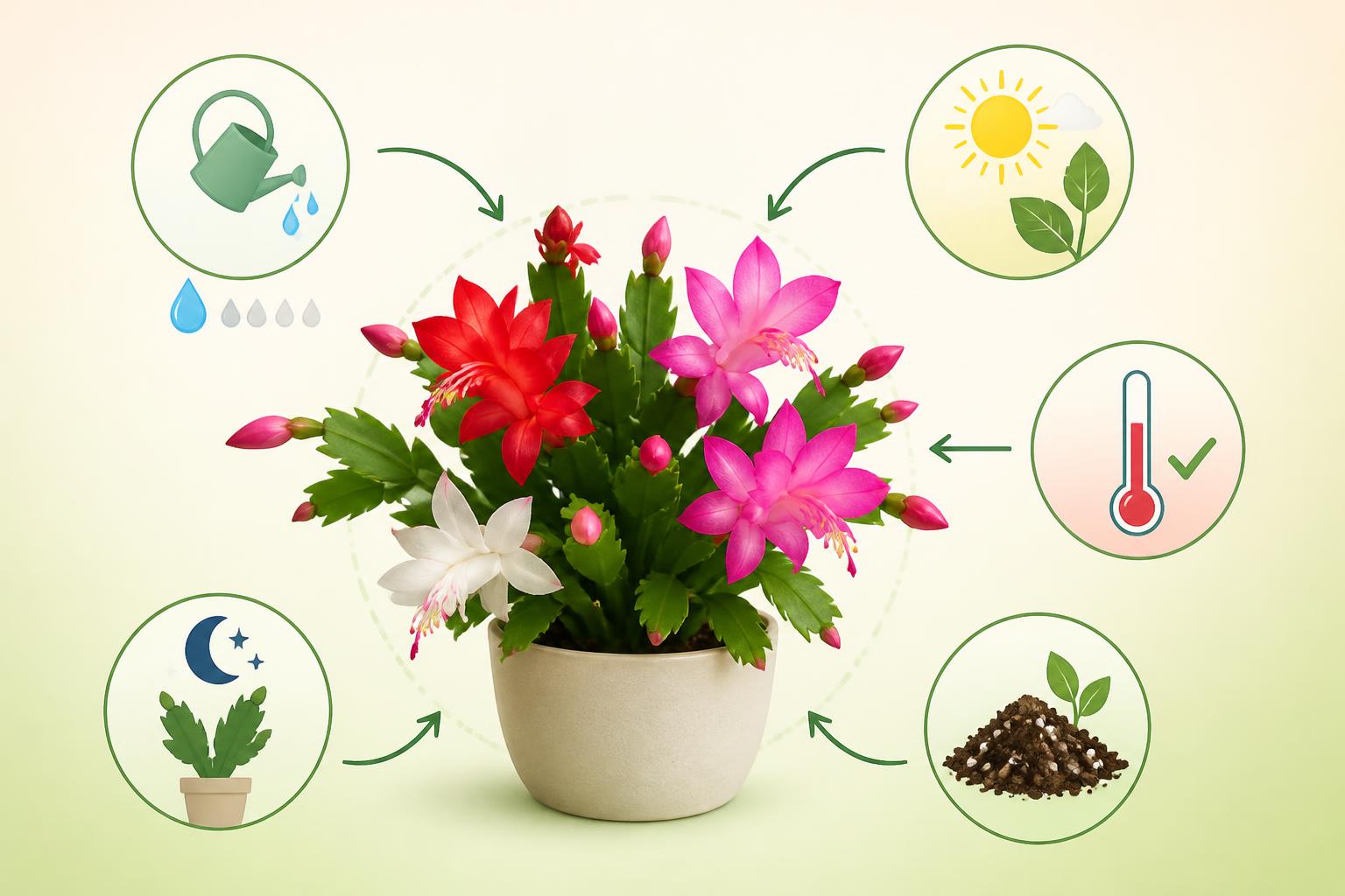 Cactus de Noël : Les Secrets pour le Voir Fleurir Année après Année découvrez comment prendre soin de votre cactus de noël pour qu'il fleurisse chaque année avec nos conseils simples et efficaces.