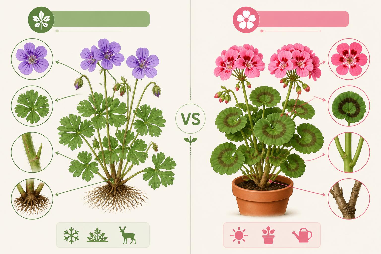 apprenez à différencier le géranium du pélargonium pour éviter des erreurs coûteuses dans votre jardin et assurer la santé de vos plantes.