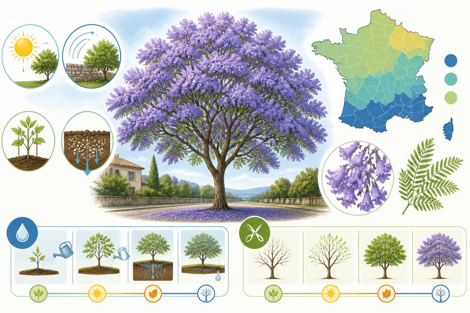 découvrez comment cultiver le jacaranda, ce flamboyant bleu aux fleurs envoûtantes, dans votre jardin en france et profitez d'une explosion de couleurs uniques.