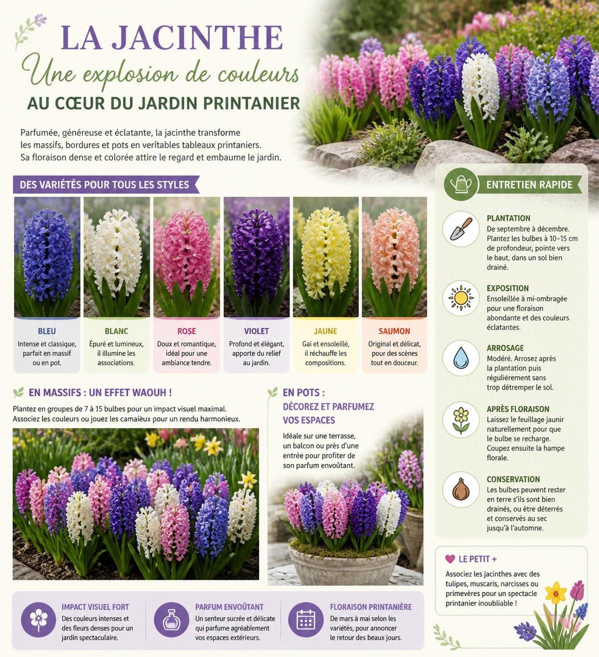 découvrez comment planter, faire fleurir et revaloriser vos jacinthes grâce à ce guide complet, riche en conseils pratiques pour sublimer vos bulbes et embellir votre jardin.