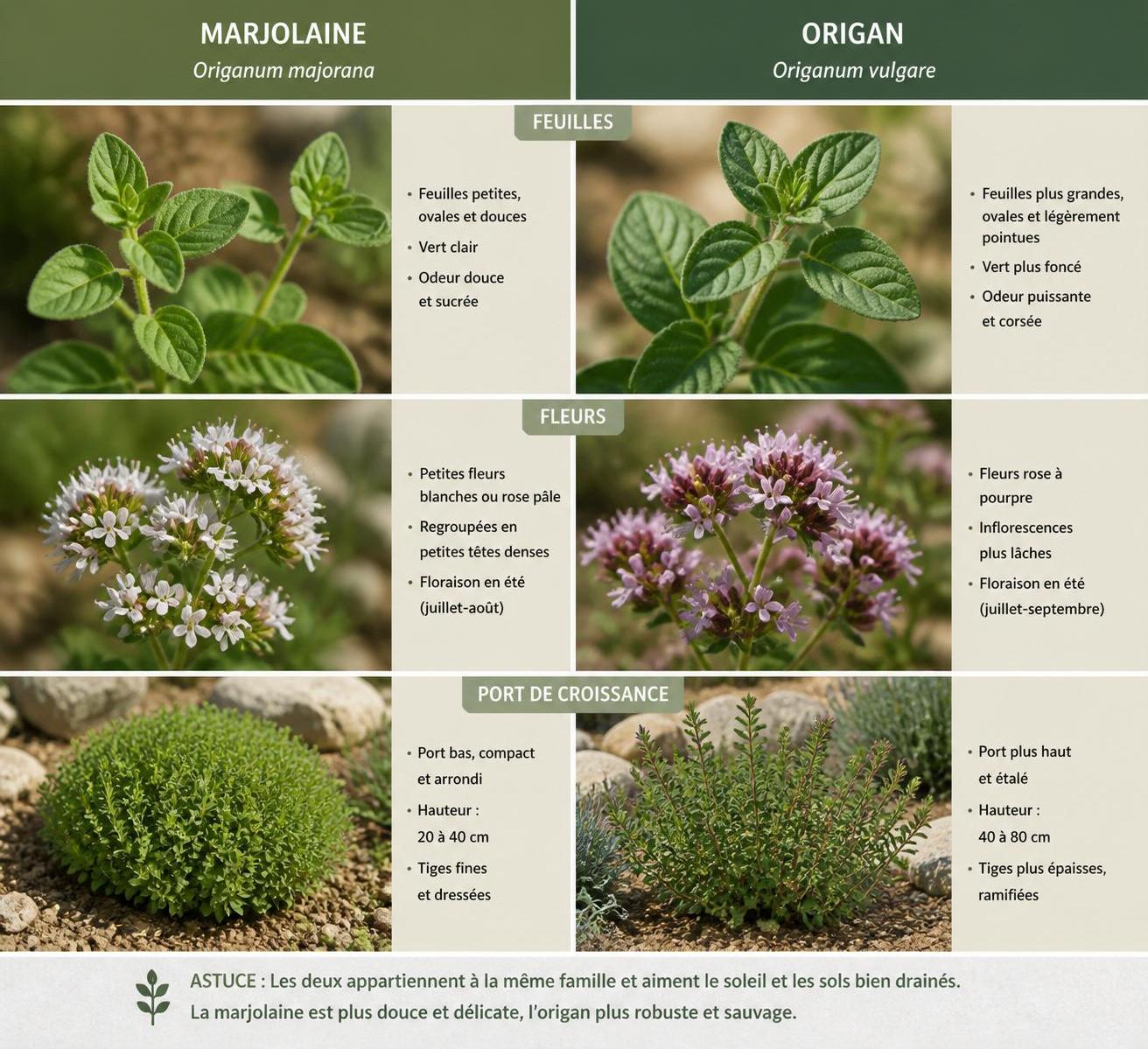découvrez les distinctions, bienfaits et astuces culinaires de la marjolaine et de l'origan pour sublimer vos plats et profiter de leurs vertus santé.