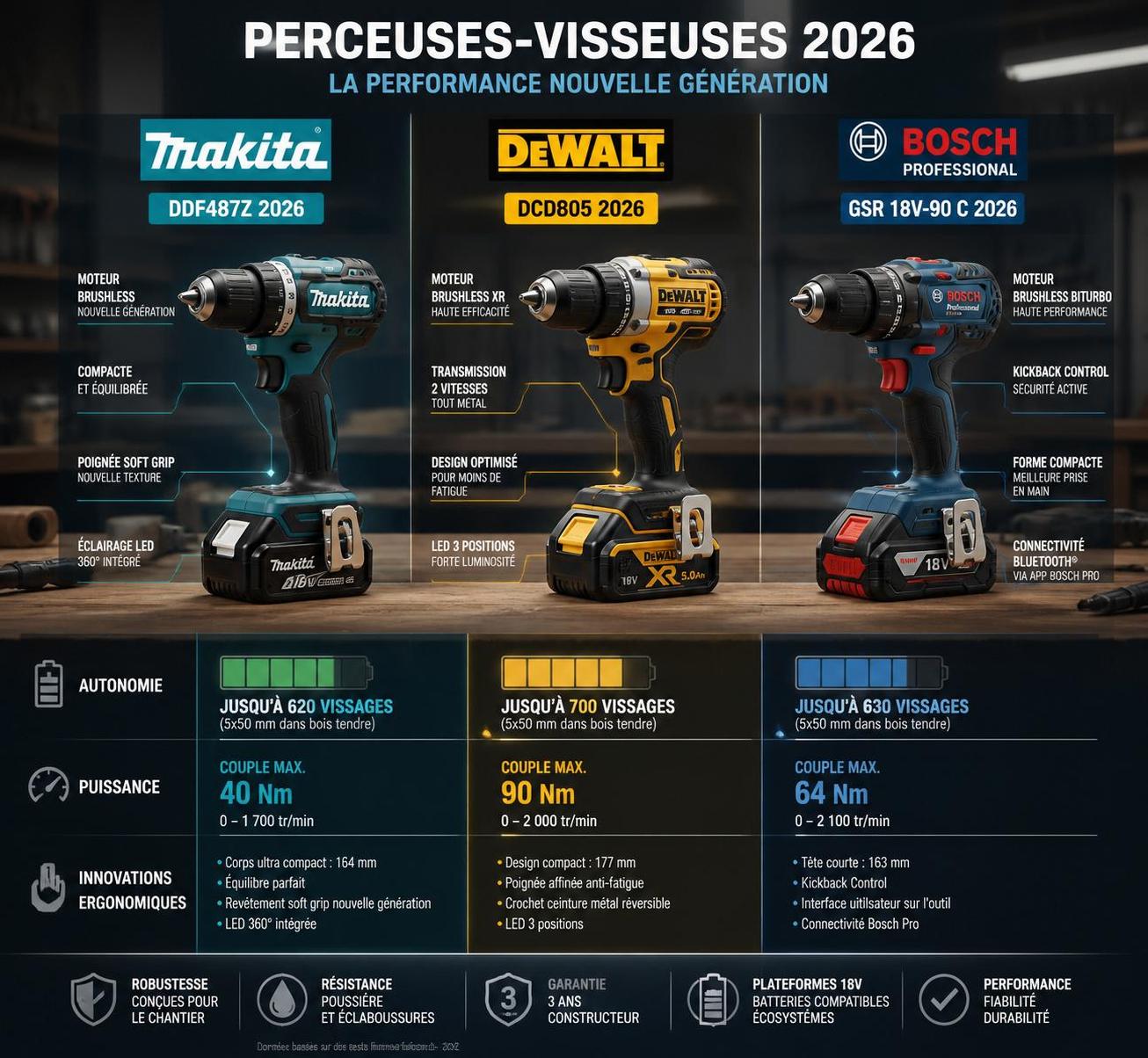 découvrez notre comparatif 2026 des meilleures perceuses-visseuses pour bien choisir votre outil. guide d'achat complet pour allier performance, qualité et prix.
