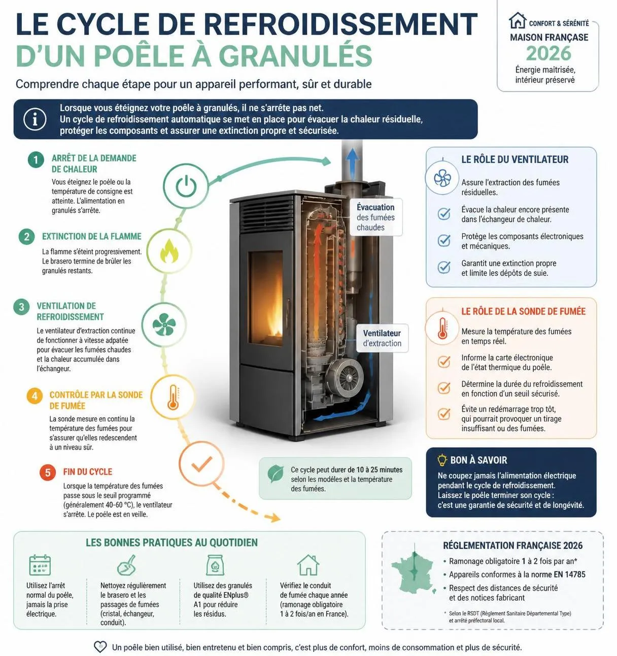 découvrez des astuces efficaces pour débloquer un poêle à granulés en attente de refroidissement et profiter d'un chauffage optimal en toute sécurité.