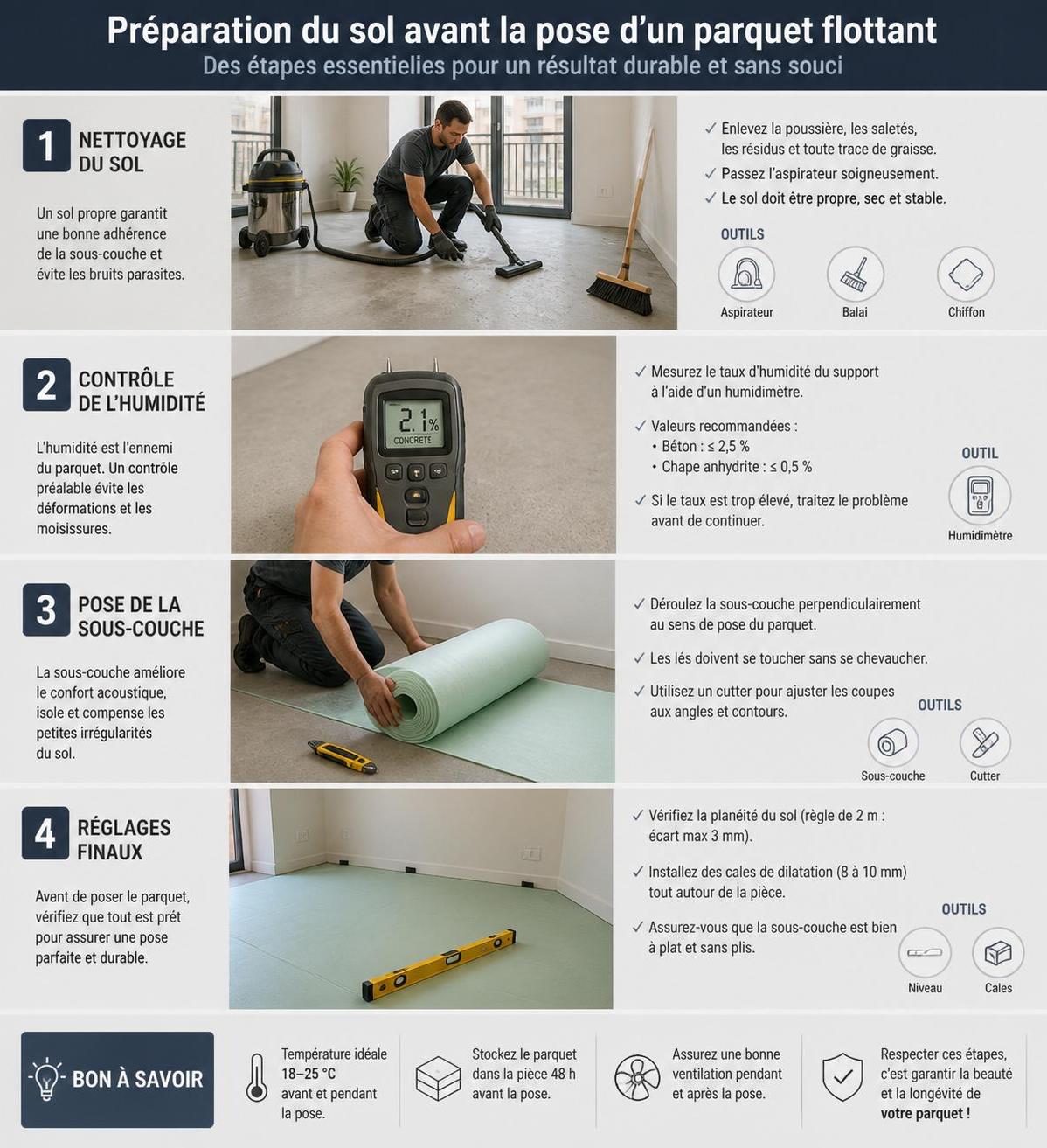 apprenez à poser du parquet flottant facilement grâce à notre guide étape par étape 2026, avec des conseils pratiques pour un résultat impeccable chez vous.