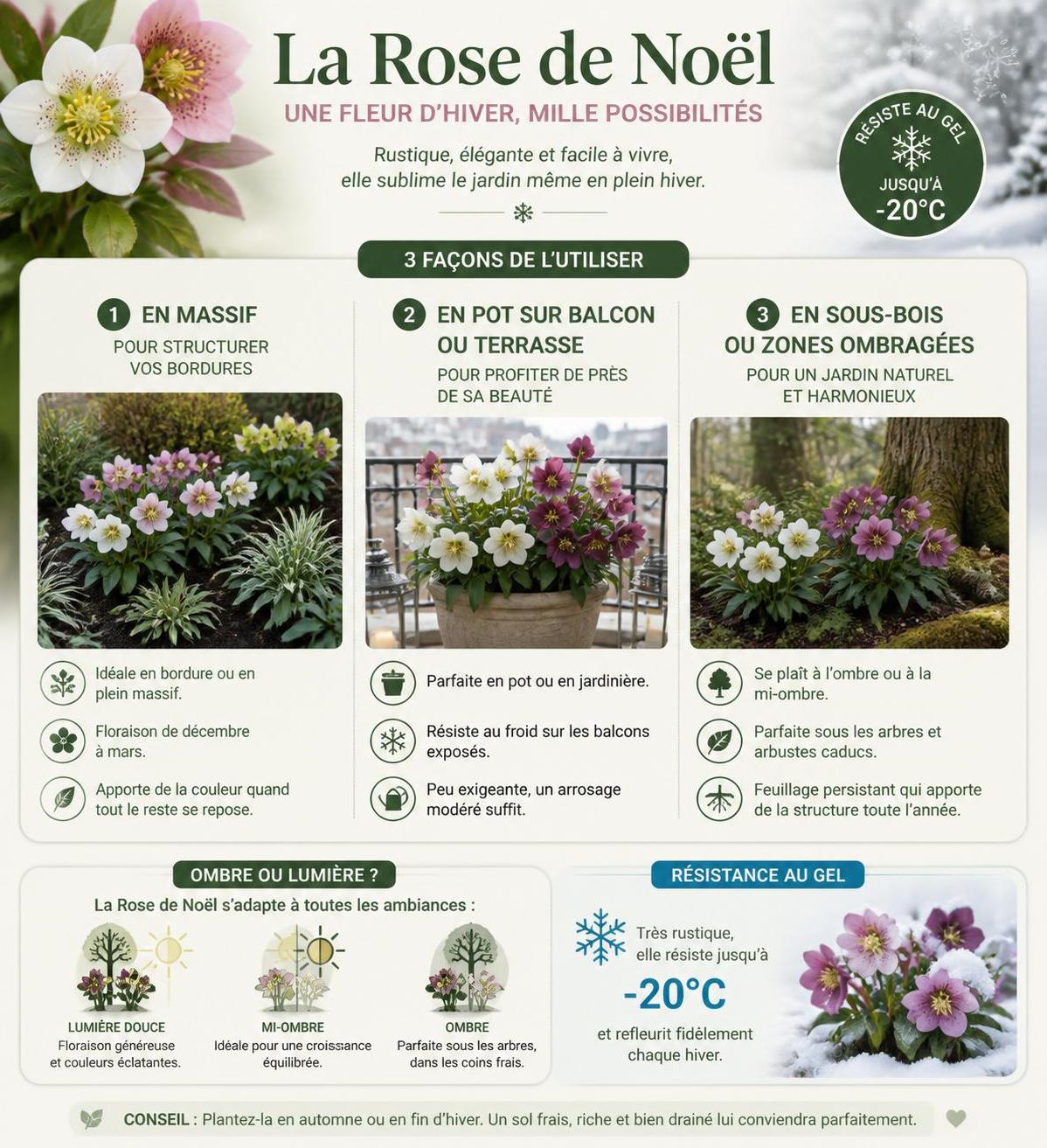 découvrez notre guide complet sur la rose de noël : conseils pour planter, entretenir et savourer ces magnifiques fleurs hivernales dans votre jardin.