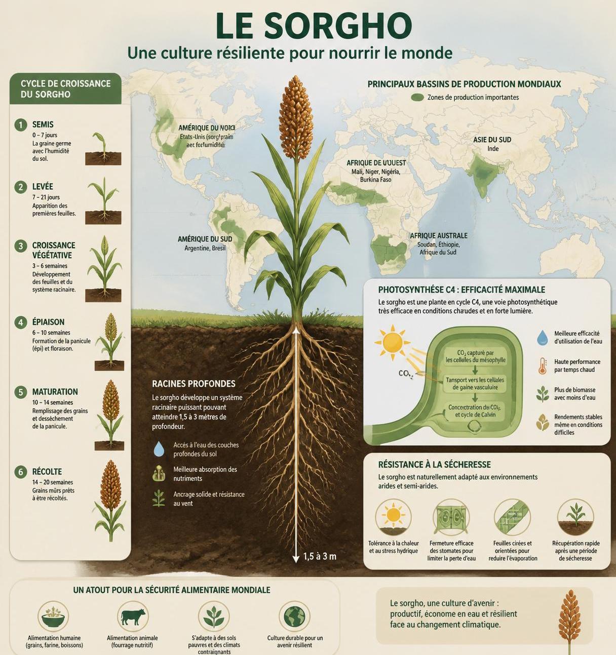 découvrez le sorgho, une céréale prometteuse : apprenez sa culture, ses bienfaits nutritionnels et ses nombreux usages dans l'alimentation, l'industrie et l'agriculture durable.