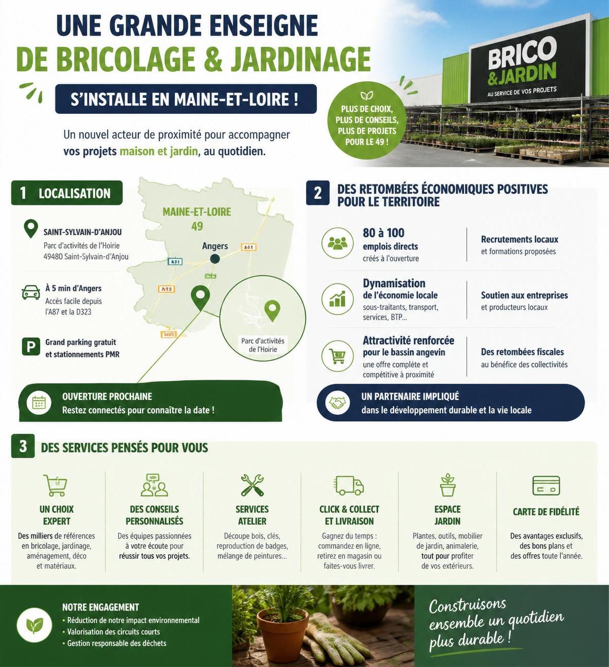 découvrez la nouvelle enseigne incontournable de bricolage, jardinage et décoration qui s'installe en maine-et-loire pour répondre à tous vos projets et besoins.