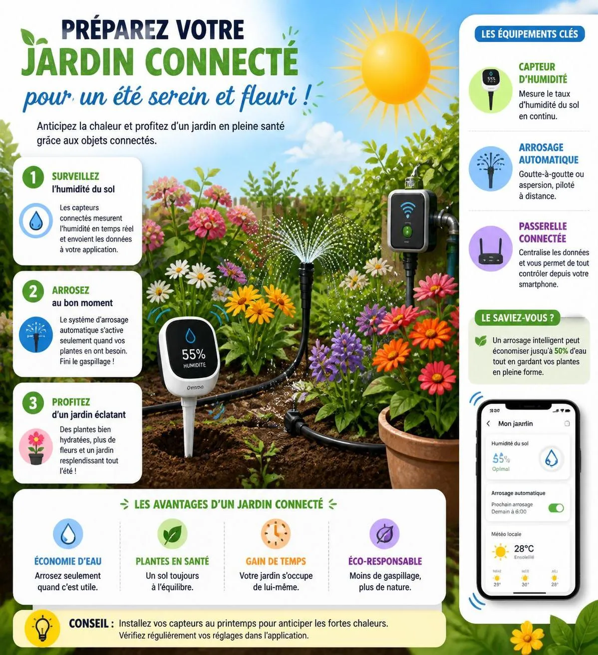 découvrez nos conseils pour préparer votre jardin lors d'un week-end ensoleillé et profiter d'un été lumineux et fleuri.