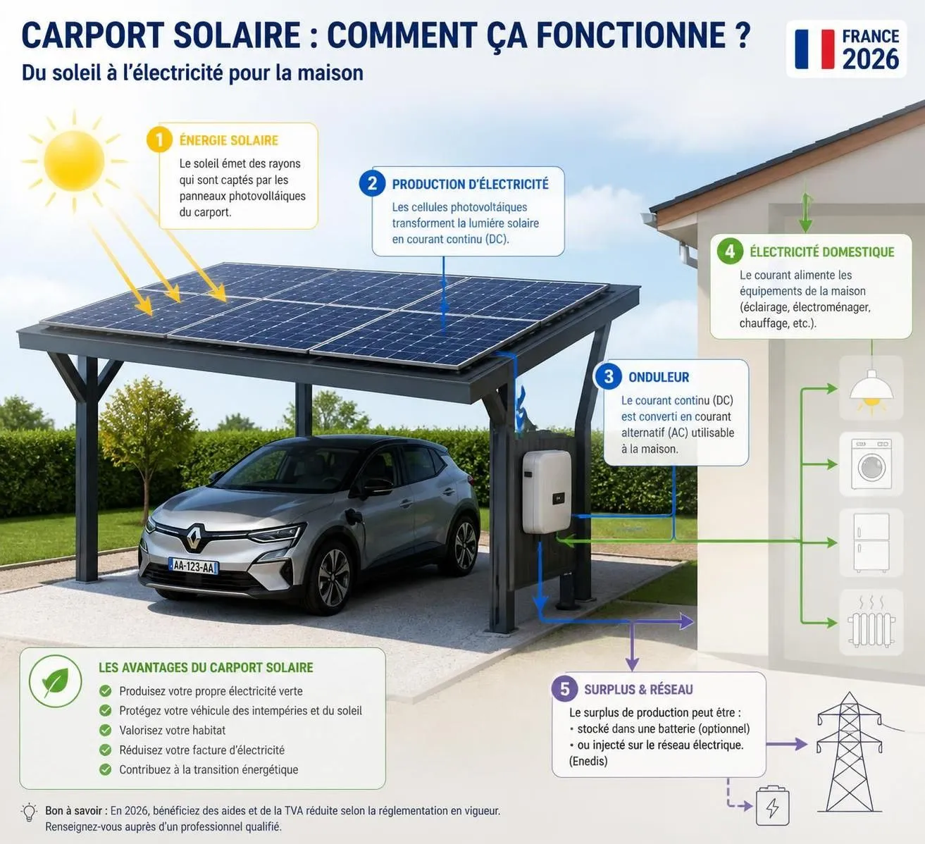 découvrez tout ce qu'il faut savoir sur le carport solaire : prix, installation, avantages et conseils pour bien choisir avant de vous lancer dans ce projet écologique et économique.