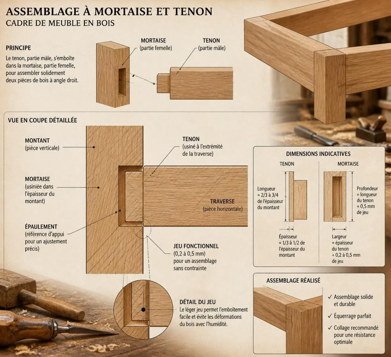 découvrez notre guide complet 2026 sur la technique d'assemblage bois mortaise, apprenez les étapes, outils et astuces pour réussir vos projets de menuiserie avec précision.