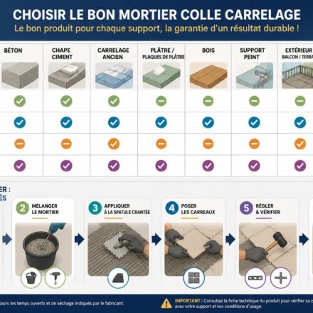 découvrez comment choisir le mortier colle carrelage adapté à votre support et apprenez les techniques pour l'appliquer correctement et assurer une pose durable.