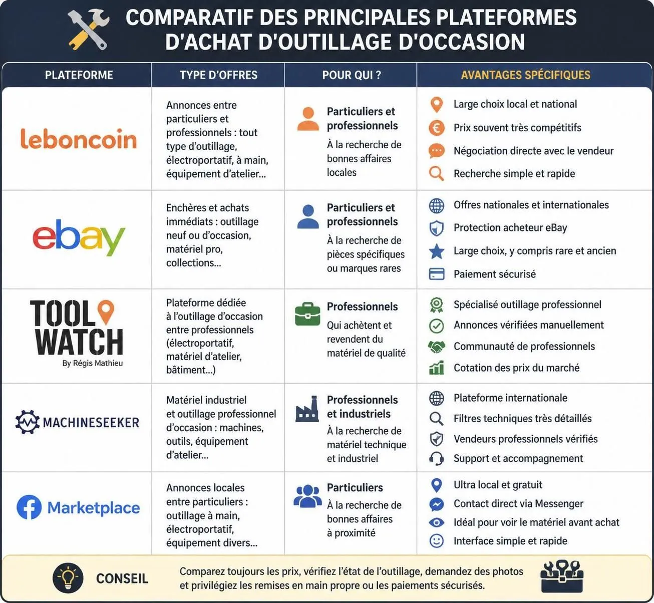 découvrez où acheter des outils d'occasion fiables et pas chers pour vos projets de bricolage. conseils et adresses pour un outillage de qualité à petit prix.