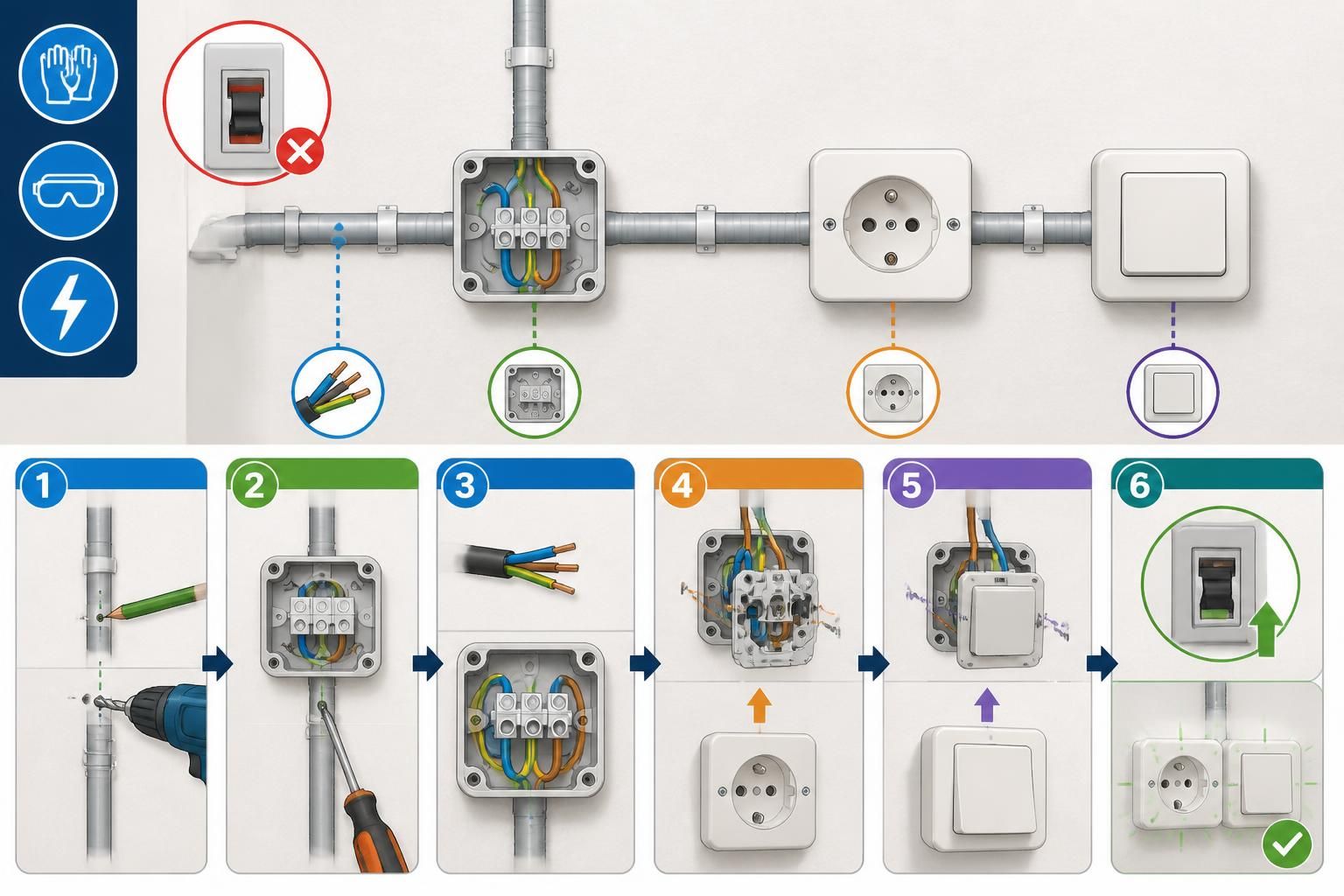 Poser une prise électrique en saillie : guide sécurité débutants découvrez notre guide sécurité pour débutants afin de poser une prise électrique en saillie correctement et en toute sécurité. suivez des étapes simples et conseils pratiques.