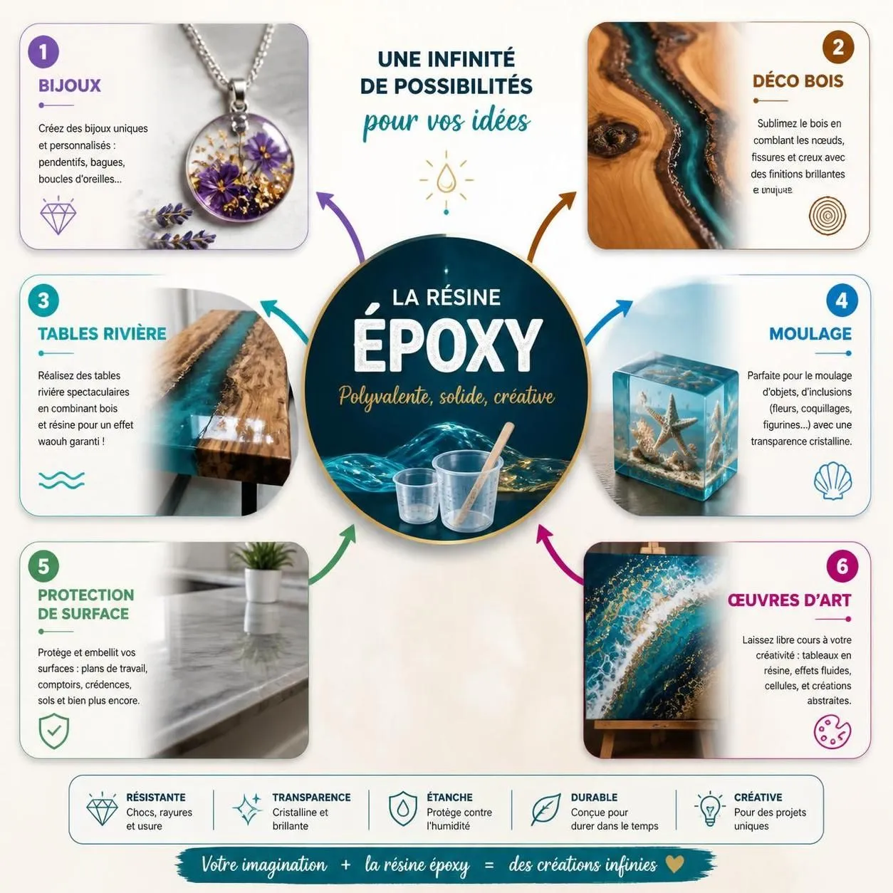 découvrez les utilisations de la résine époxy, les techniques d'application efficaces et les erreurs courantes à éviter pour réussir vos projets.