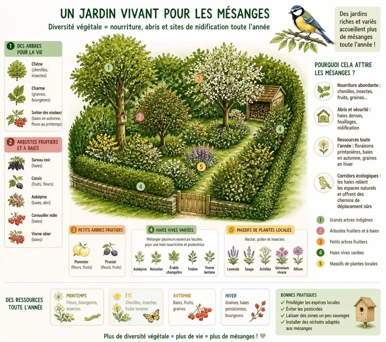 découvrez 5 astuces efficaces pour attirer les mésanges dans votre jardin et profiter de la présence de ces petits oiseaux colorés toute l'année.