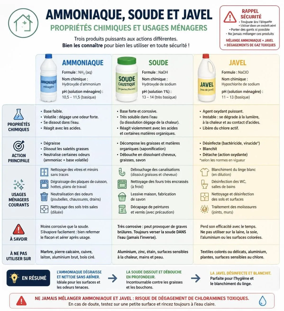 découvrez comment utiliser l'ammoniaque pour nettoyer efficacement, les précautions à prendre et les mélanges dangereux à éviter pour garantir votre sécurité.
