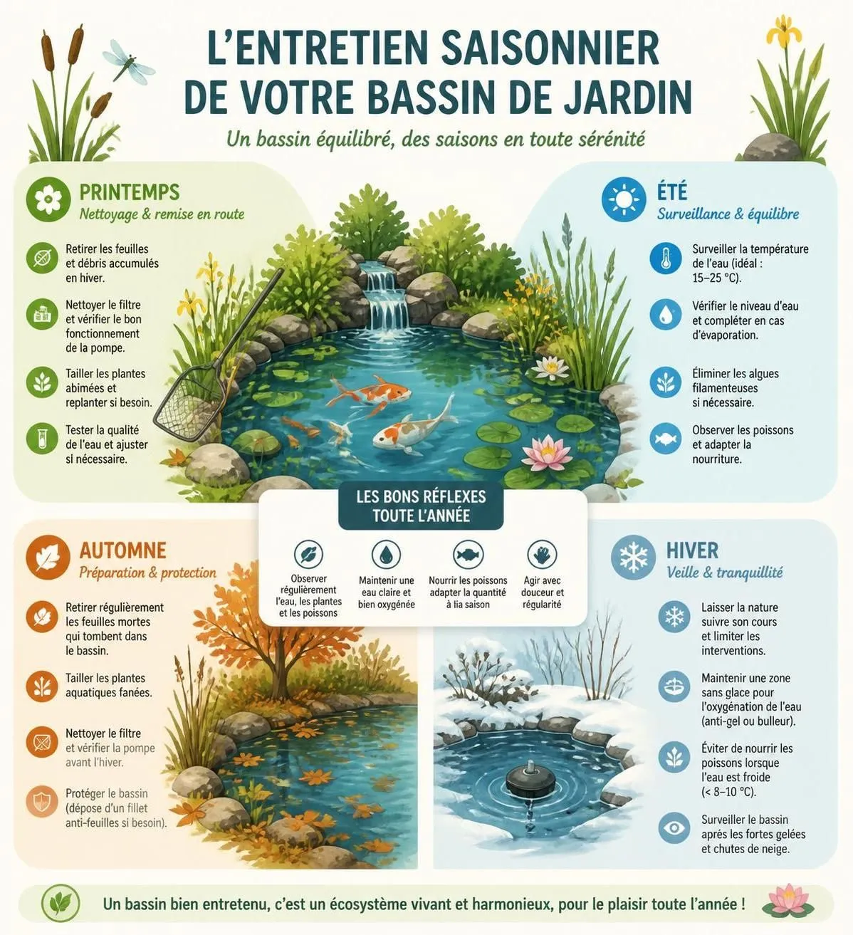 découvrez comment créer et entretenir un bassin de jardin naturel pour embellir votre espace extérieur et favoriser la biodiversité.