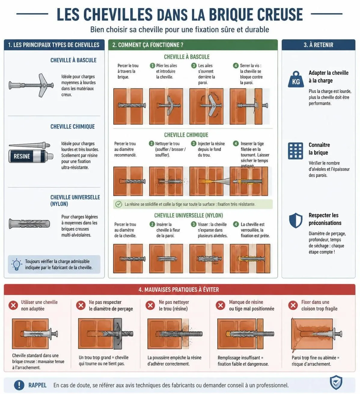 découvrez notre guide complet sur les chevilles et vis pour réussir vos fixations dans le béton, le plâtre et la brique en toute sécurité et efficacité.