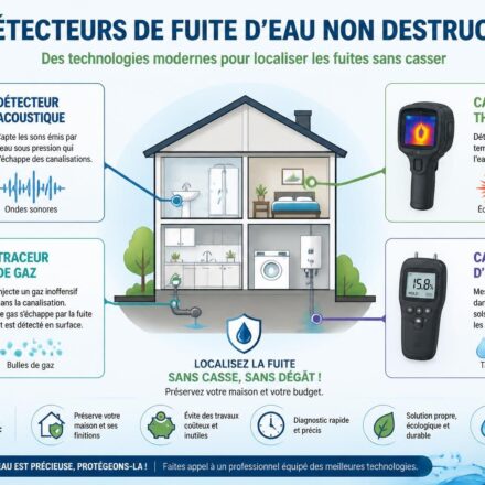 Détecteur de fuite d’eau : quel outil choisir pour trouver une fuite sans casser les murs découvrez comment choisir le meilleur détecteur de fuite d'eau pour localiser les fuites sans abîmer vos murs. conseils et outils efficaces pour une détection précise et sans dégâts.