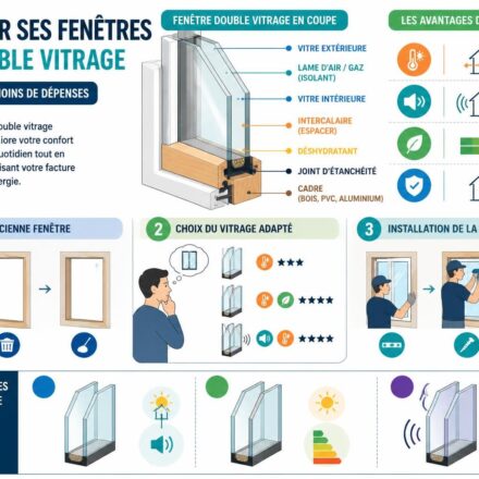 découvrez notre guide complet pour remplacer vos fenêtres avec du double vitrage, choisir le vitrage adapté à vos besoins et améliorer l'isolation de votre habitat.