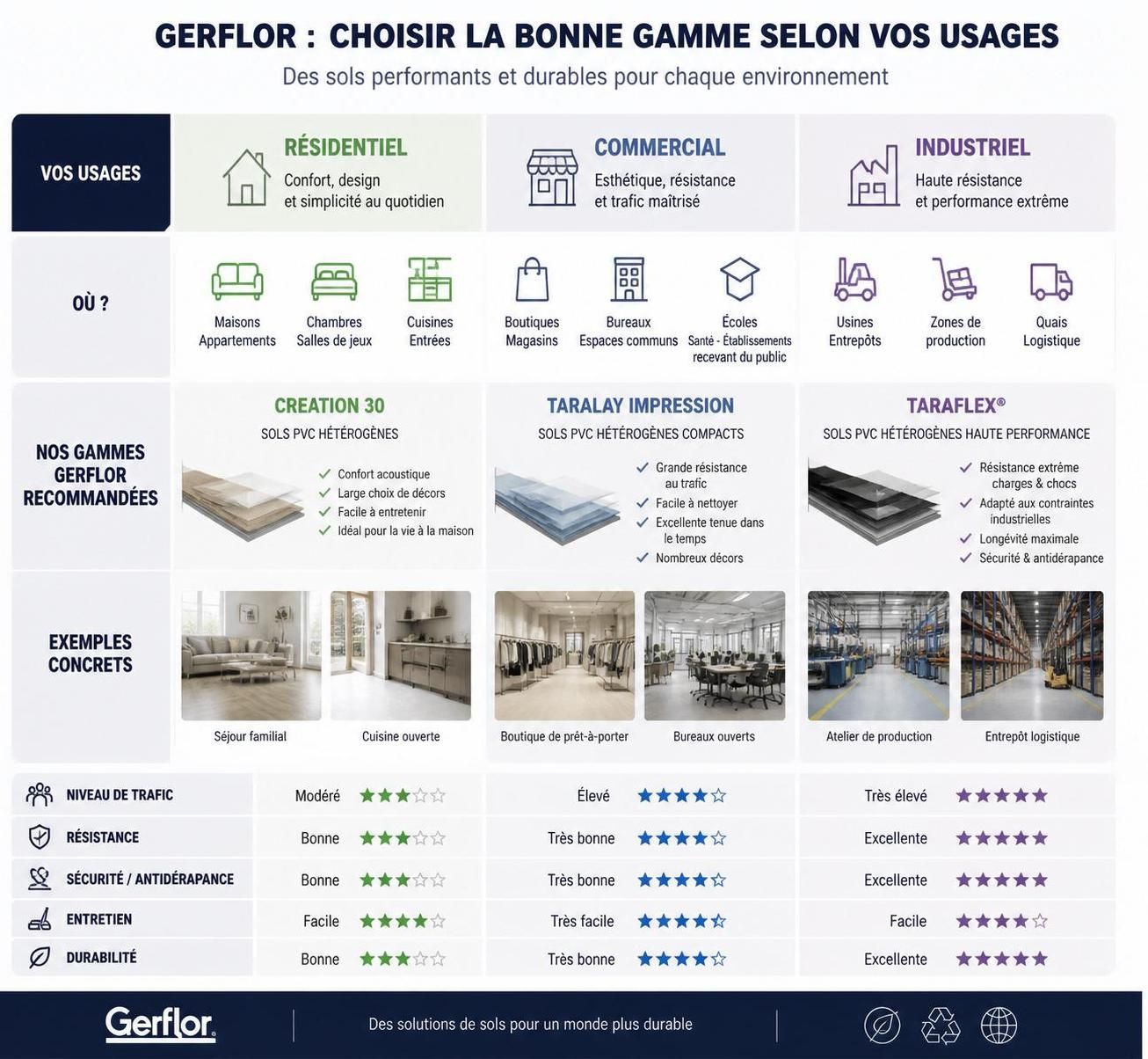 dĂ©couvrez notre avis complet sur les revĂȘtements de sol gerflor et guidez votre choix de gamme selon vos besoins et usages, pour un sol adaptĂ© et durable.