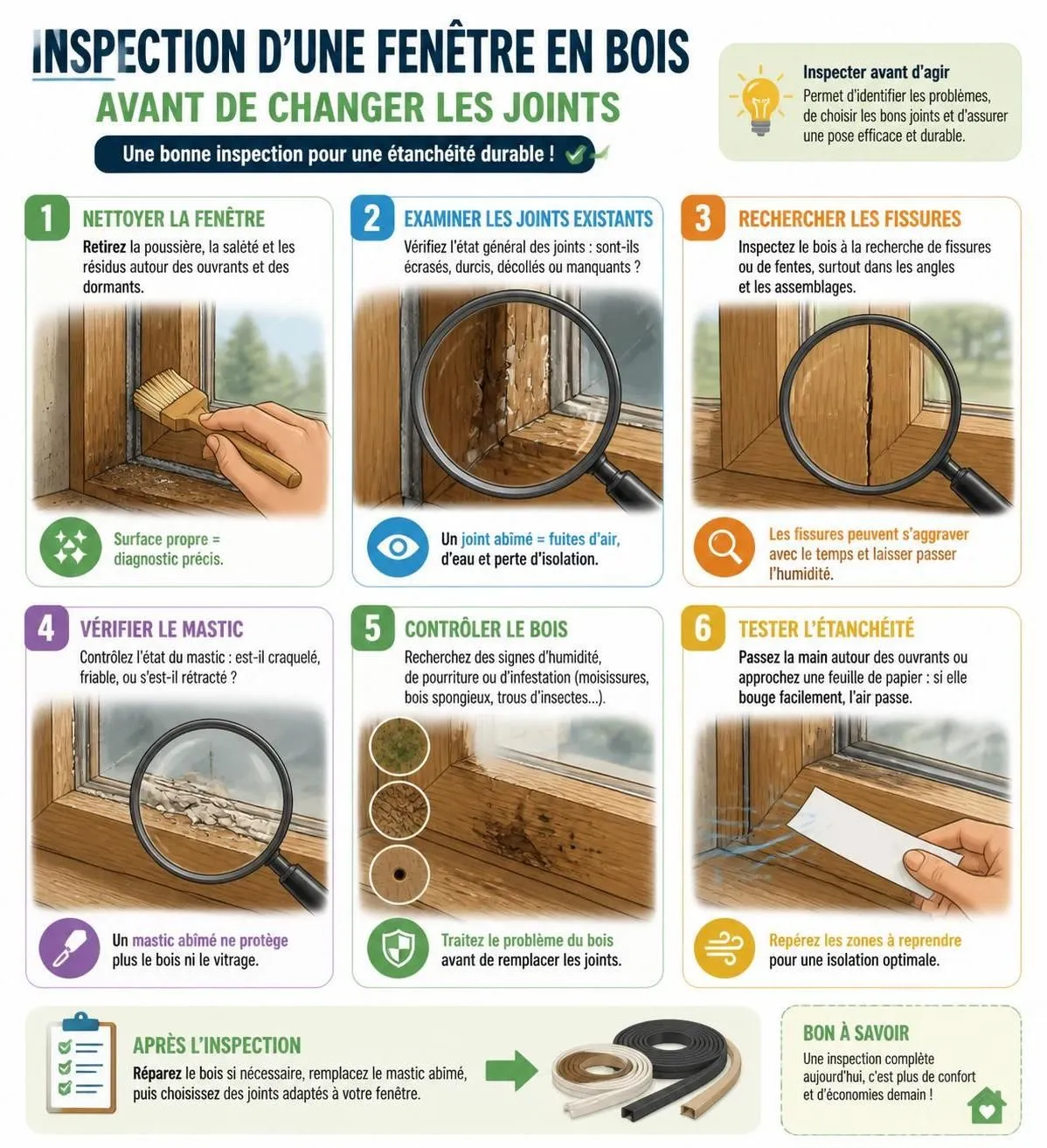 découvrez quand il est nécessaire de changer les joints de vos fenêtres en bois et quels produits utiliser pour mastiquer efficacement et assurer une isolation optimale.