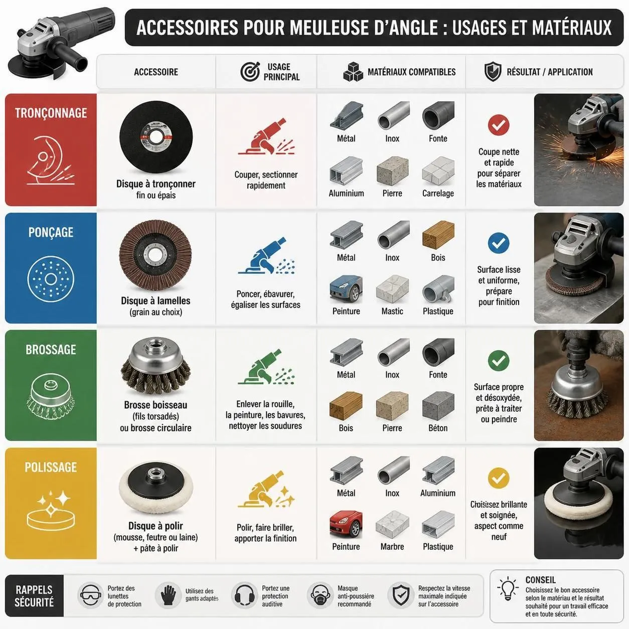 découvrez notre guide d'achat complet et notre comparatif des meilleures meuleuses d'angle de 2026 pour choisir l'outil idéal selon vos besoins et votre budget.