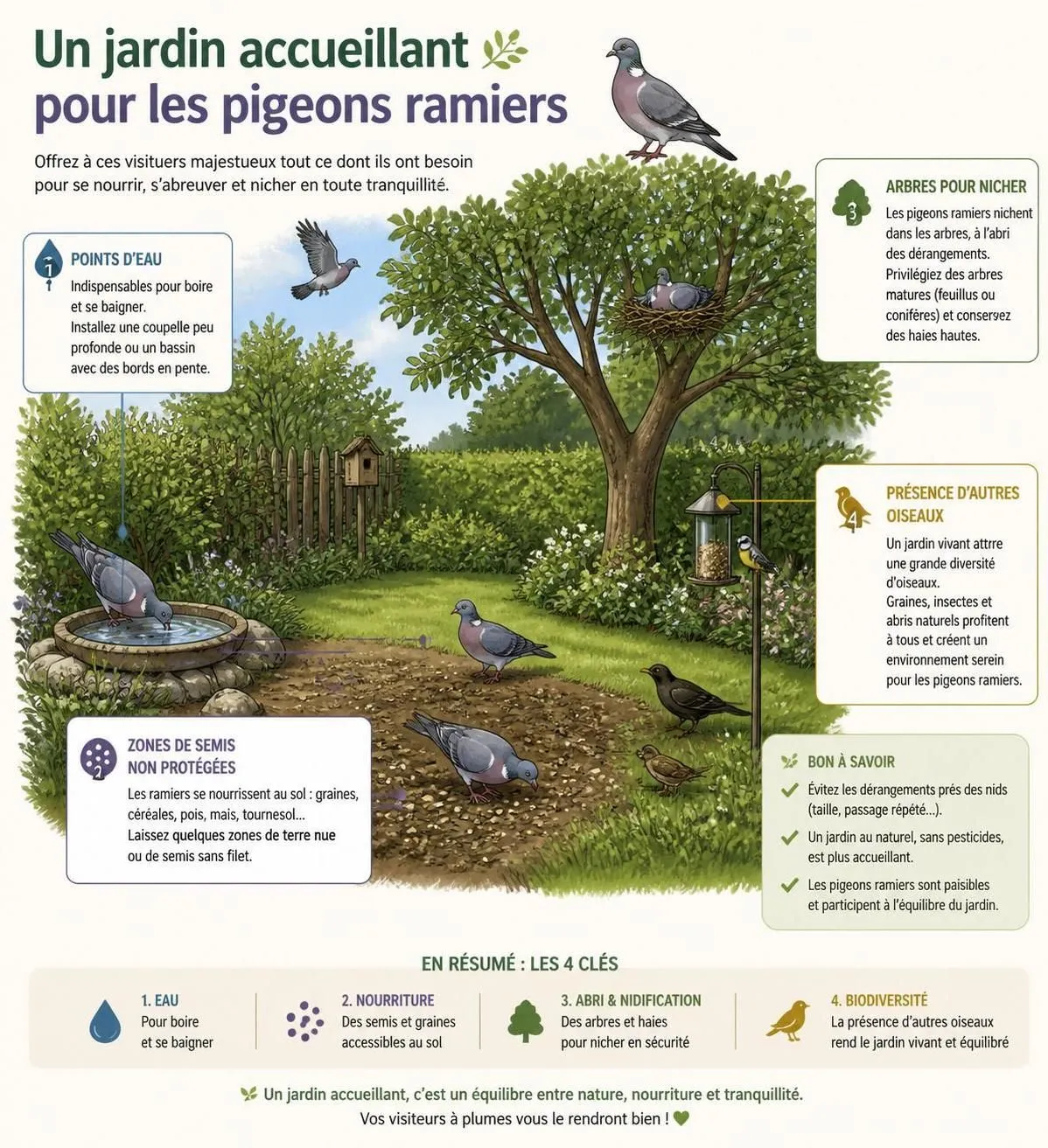 découvrez des méthodes efficaces et respectueuses pour éloigner le pigeon ramier de votre jardin sans lui causer de mal, afin de préserver votre espace extérieur en harmonie avec la nature.