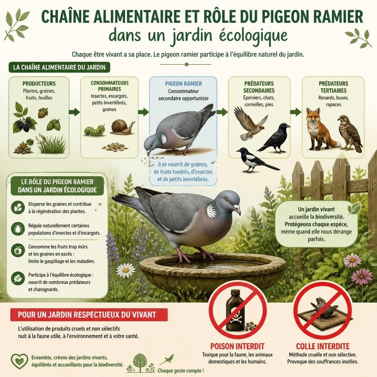 découvrez des méthodes efficaces et respectueuses pour éloigner le pigeon ramier de votre jardin sans lui faire de mal, afin de protéger vos plantes tout en préservant la faune locale.
