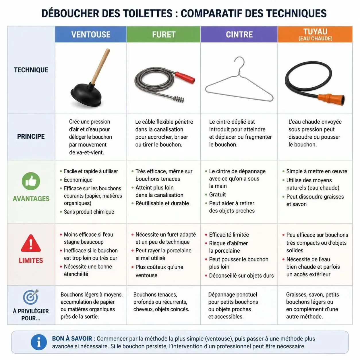 découvrez 5 méthodes efficaces pour déboucher vos toilettes vous-même, rapidement et sans faire appel à un plombier. guide pratique et astuces simples pour éviter les coûts et l'attente.