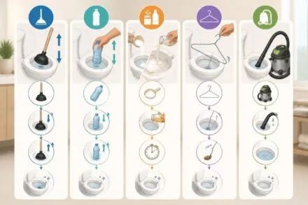 découvrez 5 méthodes efficaces et faciles pour déboucher vos toilettes vous-même, sans faire appel à un plombier. guide pratique et astuces pour des toilettes rapidement opérationnelles.