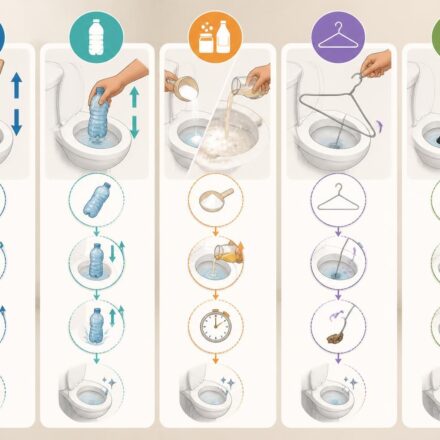 découvrez 5 méthodes efficaces et faciles pour déboucher vos toilettes vous-même, sans faire appel à un plombier. guide pratique et astuces pour des toilettes rapidement opérationnelles.