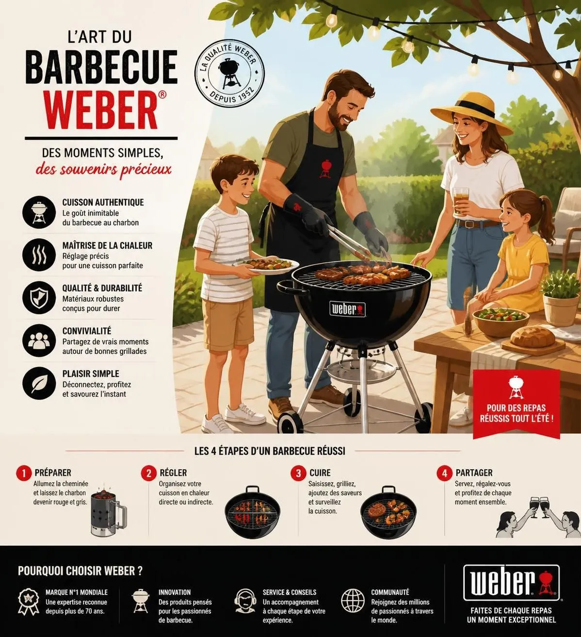 découvrez notre guide complet 2026 pour choisir le meilleur barbecue weber à charbon. avis, comparatifs et conseils pour trouver le modèle idéal selon vos besoins.