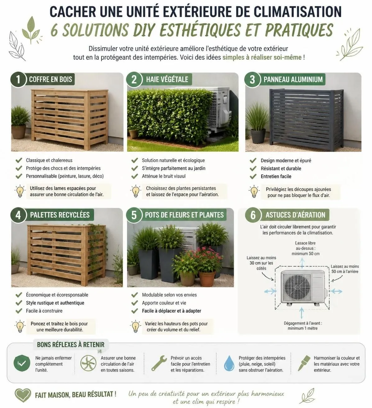 découvrez nos solutions diy et les meilleures marques 2026 pour un cache climatiseur extérieur alliant esthétisme et protection optimale.