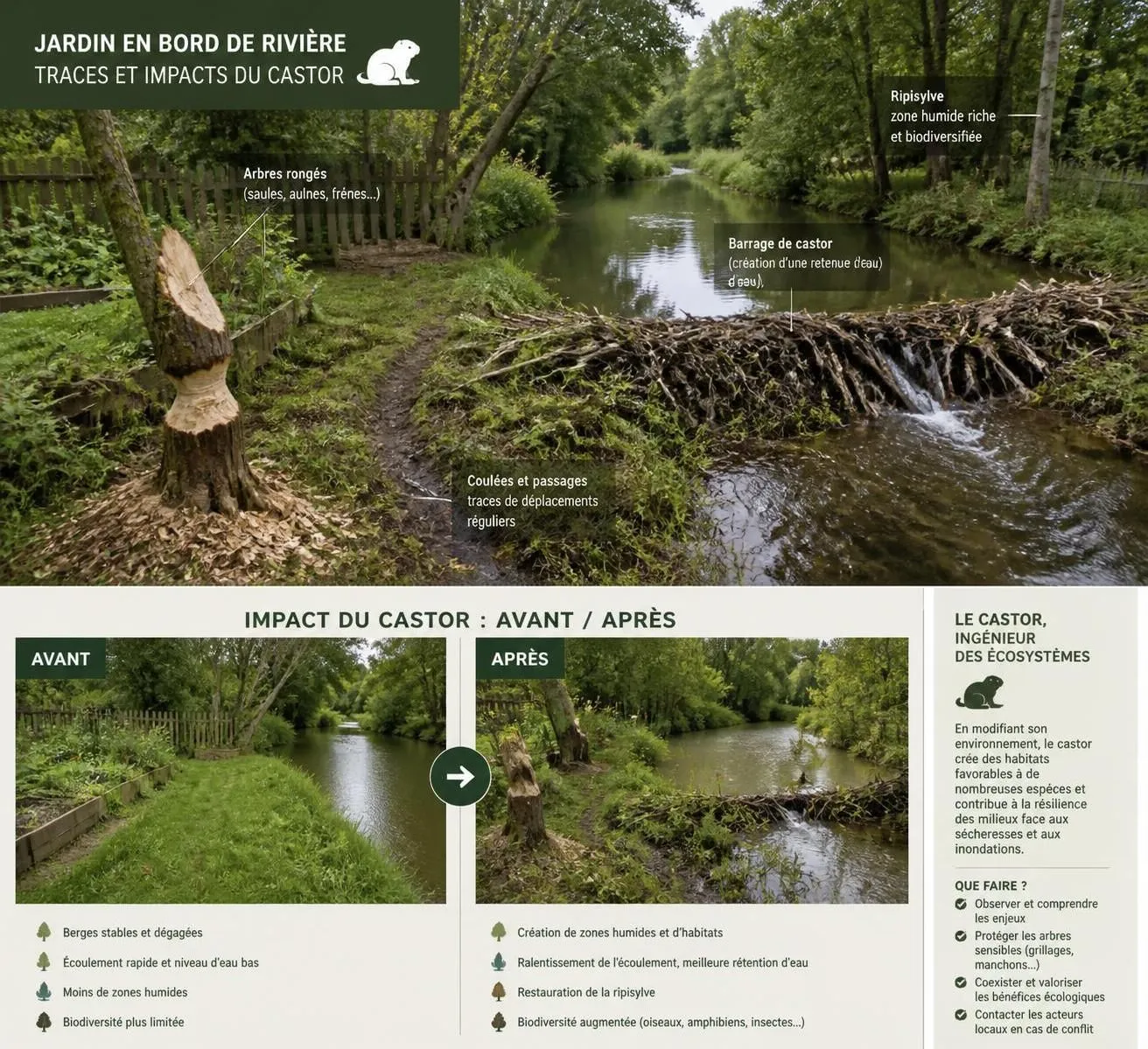 découvrez les dégâts que le castor peut causer dans votre jardin ou sur votre terrain, ainsi que les démarches légales à suivre pour gérer sa présence efficacement.