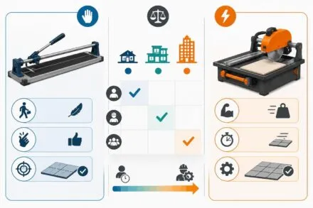 découvrez comment choisir entre un coupe-carreaux manuel ou électrique selon les besoins spécifiques de votre chantier pour un découpage précis et efficace.
