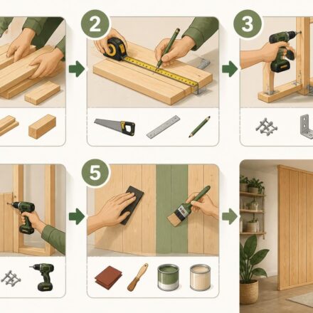 Fabriquer une cloison en bois soi-même : le guide étape par étape apprenez à fabriquer une cloison en bois vous-même grâce à notre guide étape par étape, facile à suivre pour réussir votre projet de bricolage avec qualité et sécurité.