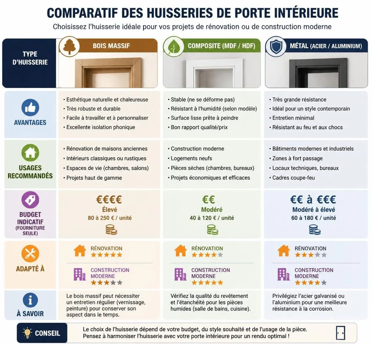 découvrez quand remplacer une huisserie de porte intérieure et apprenez à la poser vous-même grâce à nos conseils pratiques et faciles à suivre.