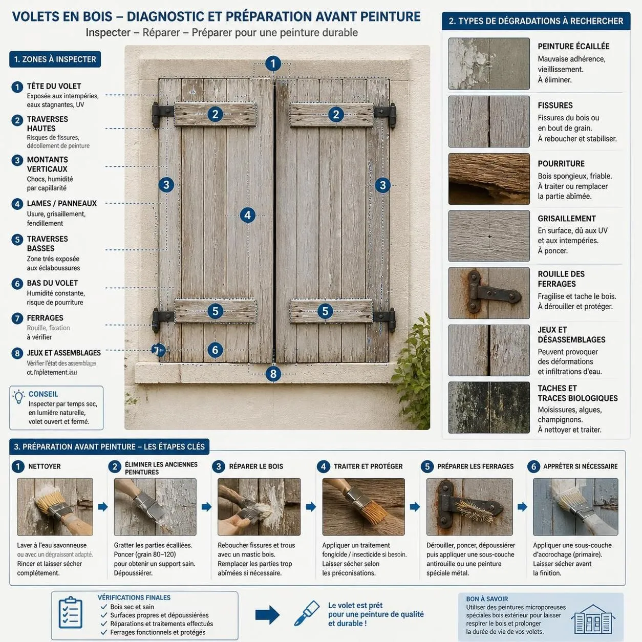 découvrez comment peindre vos volets en bois extérieurs : conseils de préparation, choix des produits adaptés et durée de vie de la peinture pour un résultat durable et esthétique.