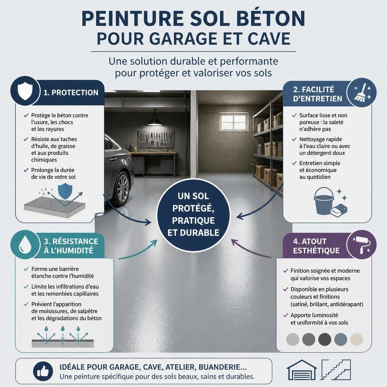 découvrez comment peindre efficacement le sol en béton de votre garage ou cave pour un résultat durable et esthétique, avec des conseils pratiques et des astuces professionnelles.