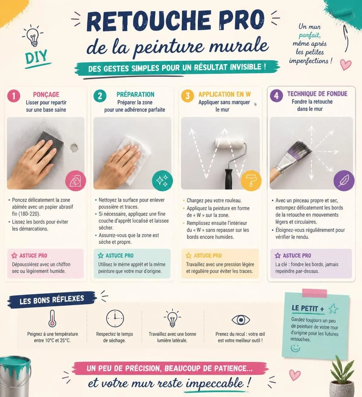 apprenez à retoucher vos peintures murales discrètement grâce aux techniques professionnelles pour un résultat impeccable et invisible.