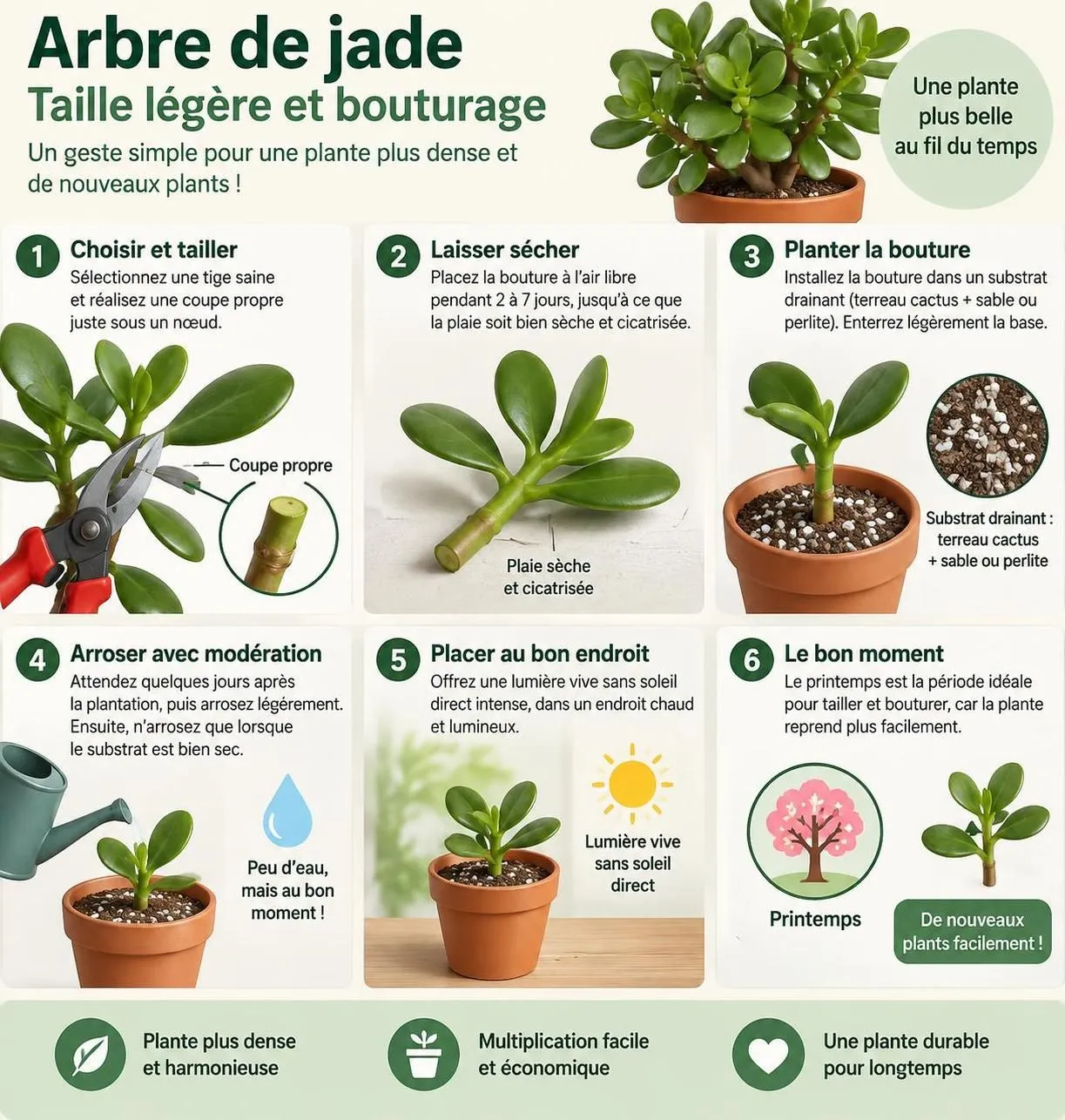 découvrez comment cultiver un arbre de jade en pot : choix de l’emplacement, arrosage, rempotage et conseils d’entretien pour le garder en pleine santé.