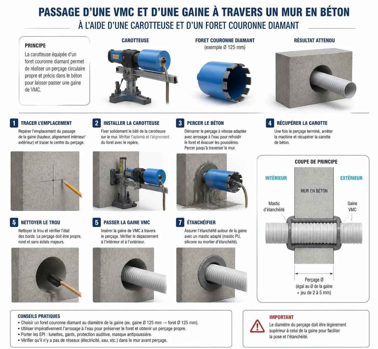 découvrez les techniques, outils recommandés et tarifs pour carotter un mur en béton ou porteur. guide complet pour percer efficacement et en toute sécurité.