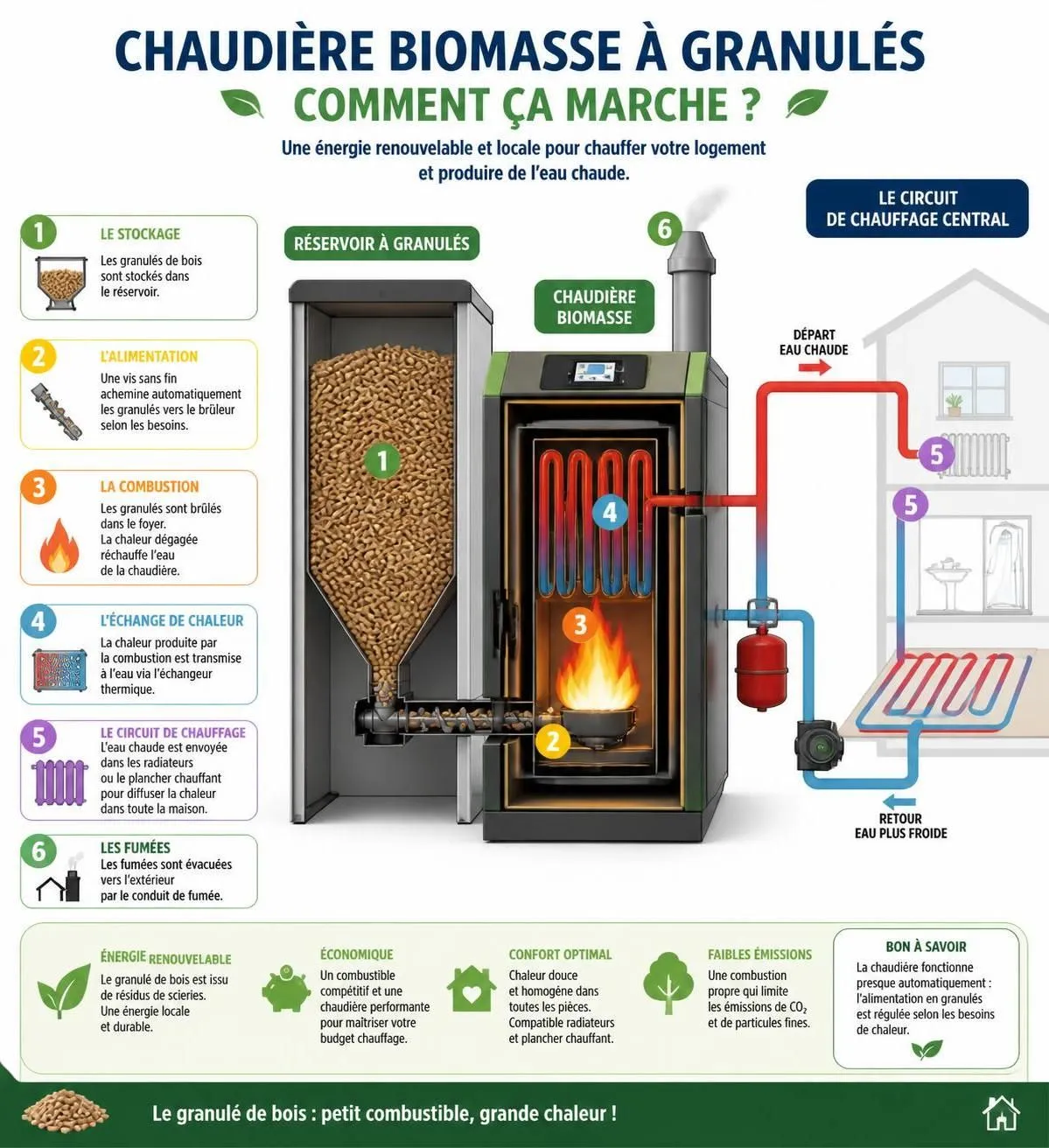 découvrez le fonctionnement d'une chaudière biomasse, son prix d'installation en 2026 et les aides financières disponibles pour faciliter votre transition énergétique.
