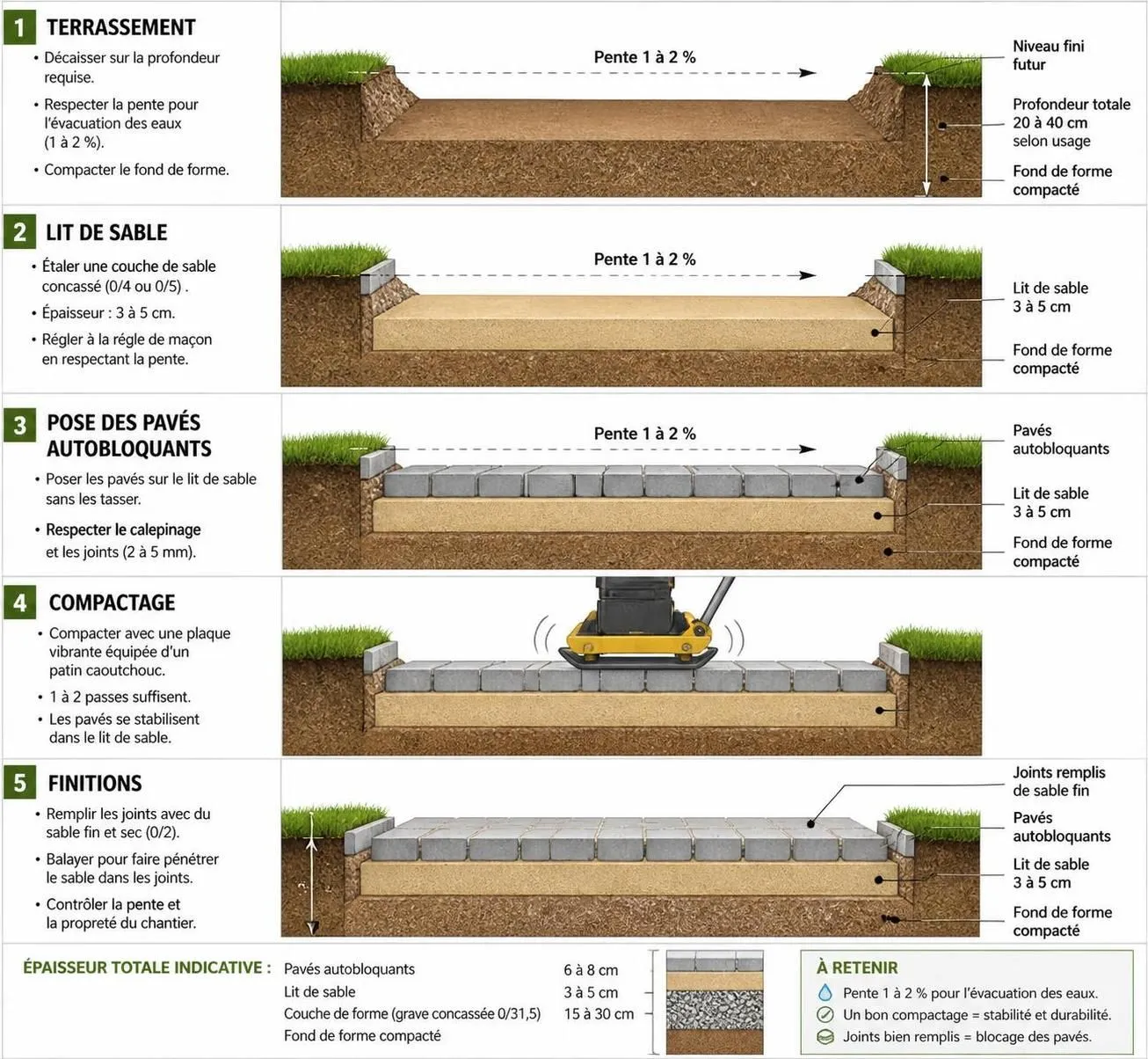 découvrez comment construire une allée en pavés autobloquants en 2026 : guide complet sur la pose, le nivelage et la gestion du budget pour un résultat durable et esthétique.